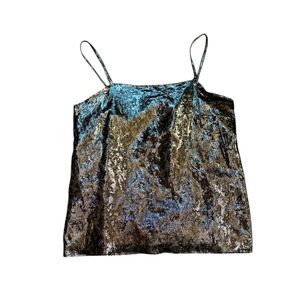 Vintage 90s sparkly silver top, size 6